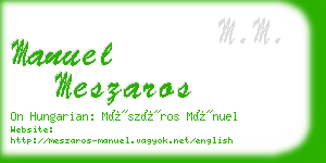 manuel meszaros business card